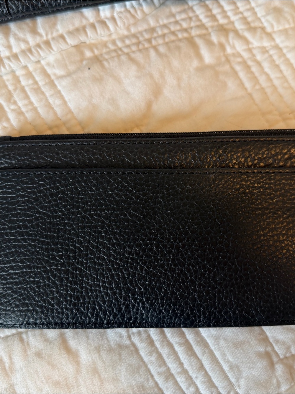 LODIS NWOT Black Pebbled Leather Wristlet and Wallet Set 8x5 - Picture 4 of 10